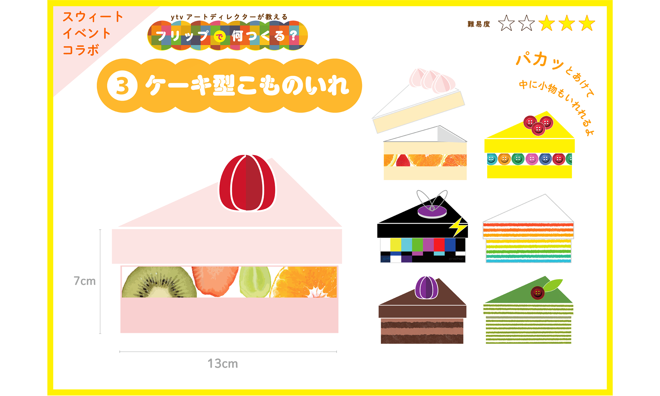 ケーキ小物入れ